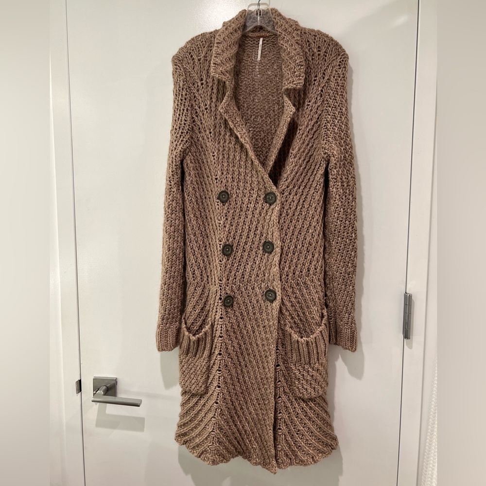 Free People Boho Chunky Duster Sweater